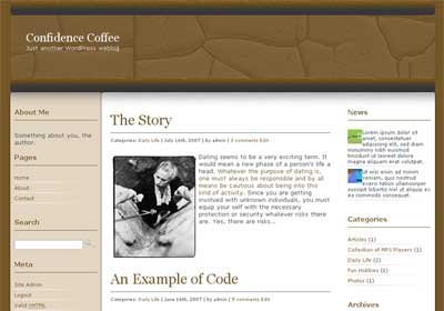 confidence coffee wordpress theme