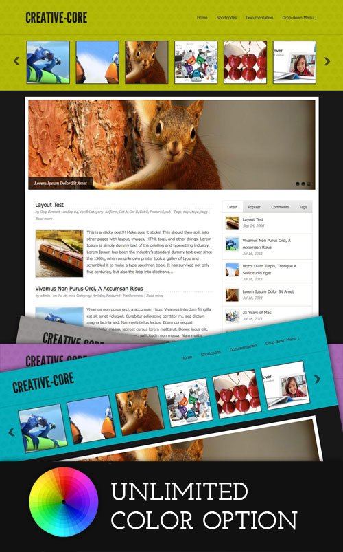 Creative-Core wordpress theme