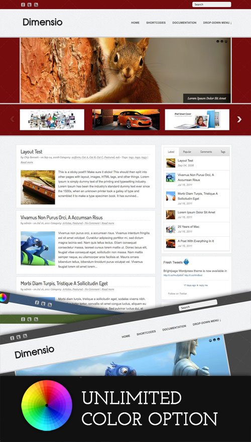 Dimensio wordpress theme