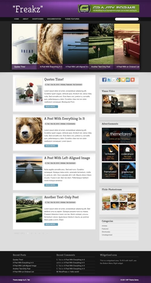 freakz wordpress theme