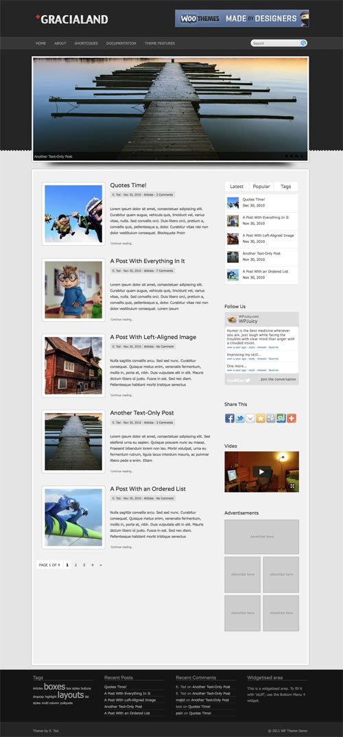 Gracialand wordpress theme