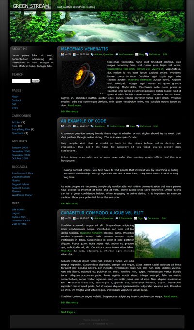 green stream wordpress theme