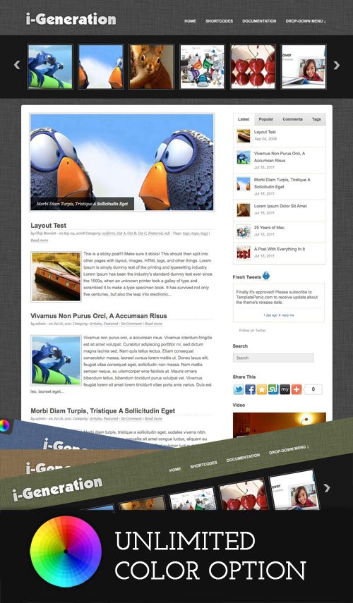 i-Generation wordpress theme