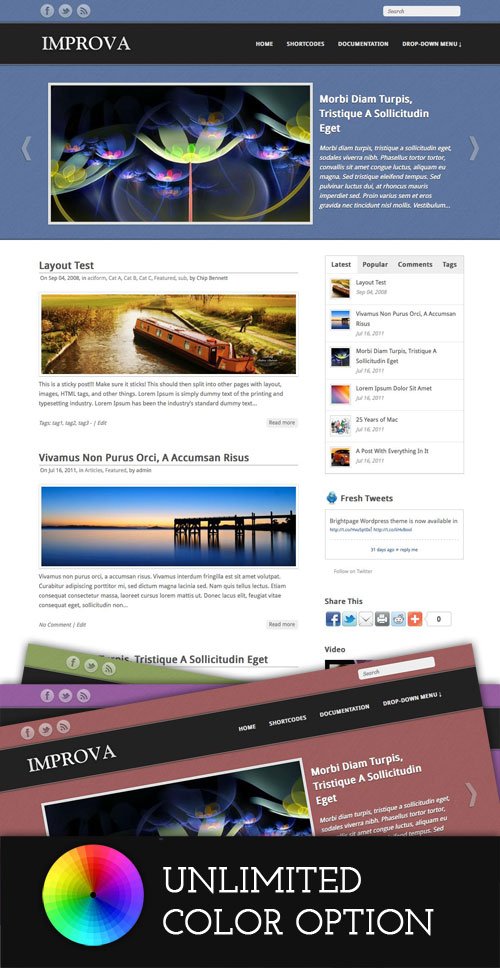 Improva wordpress theme