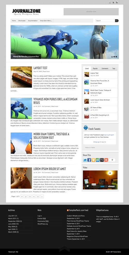 Journalzone wordpress theme