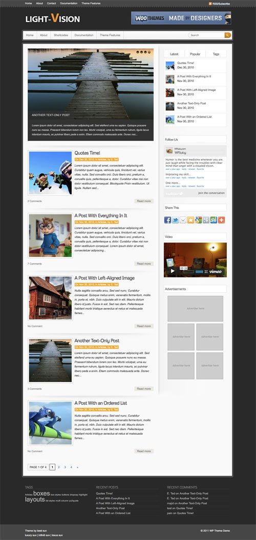 Light-Vision wordpress theme