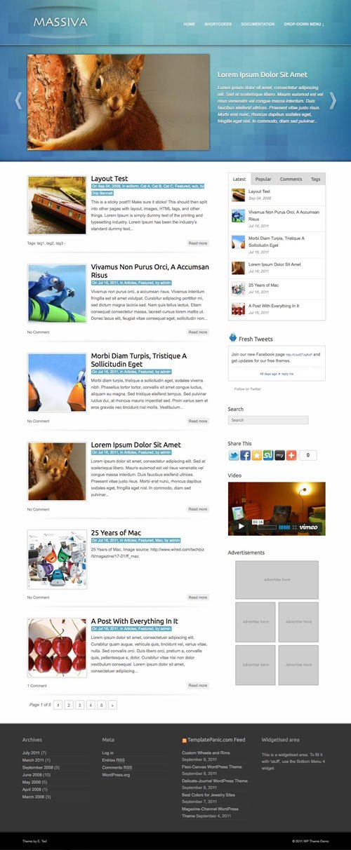 Massiva wordpress theme