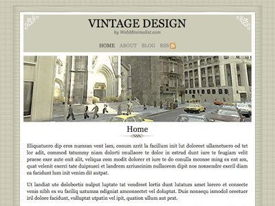 minimalist vintage wordpress theme