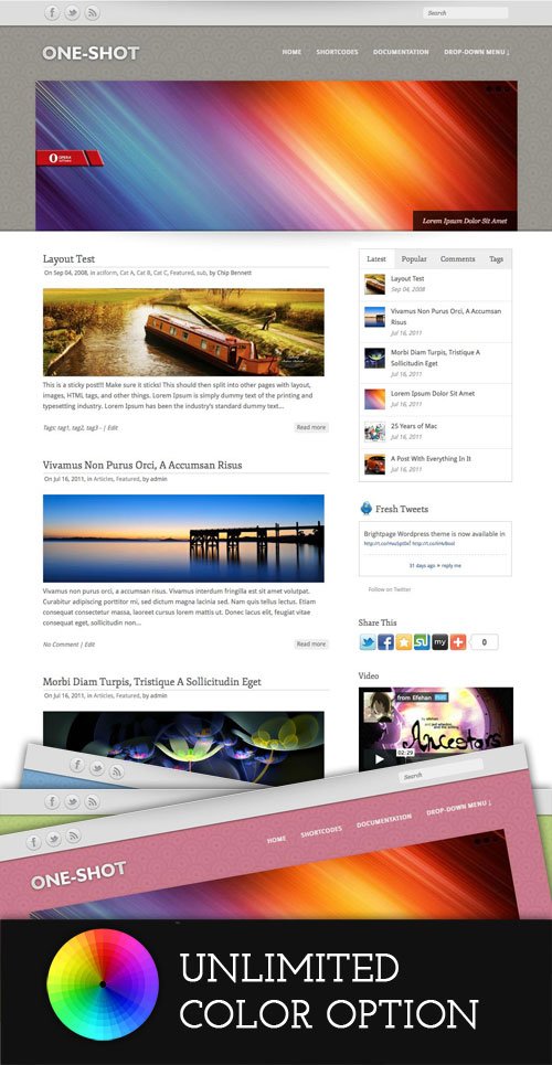 One-Shot wordpress theme