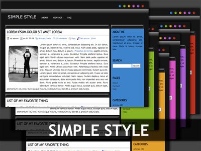 simple style wordpress theme