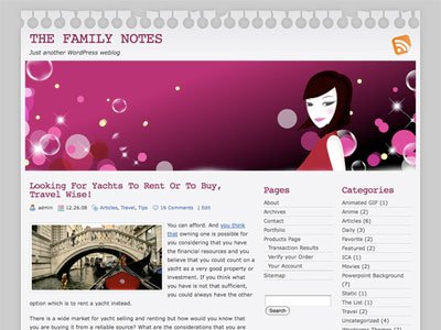 The Family Notes WordPress Theme