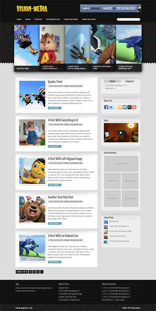 Vision-Media wordpress theme