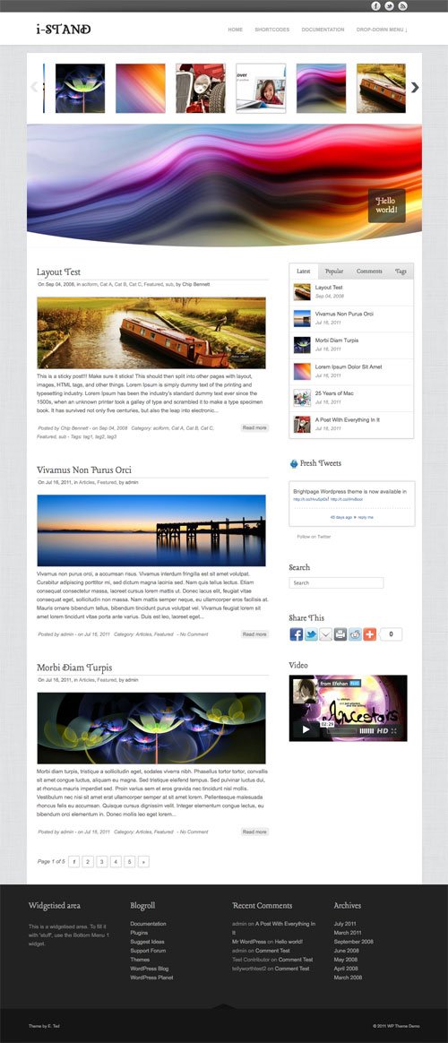 i-Stand wordpress theme