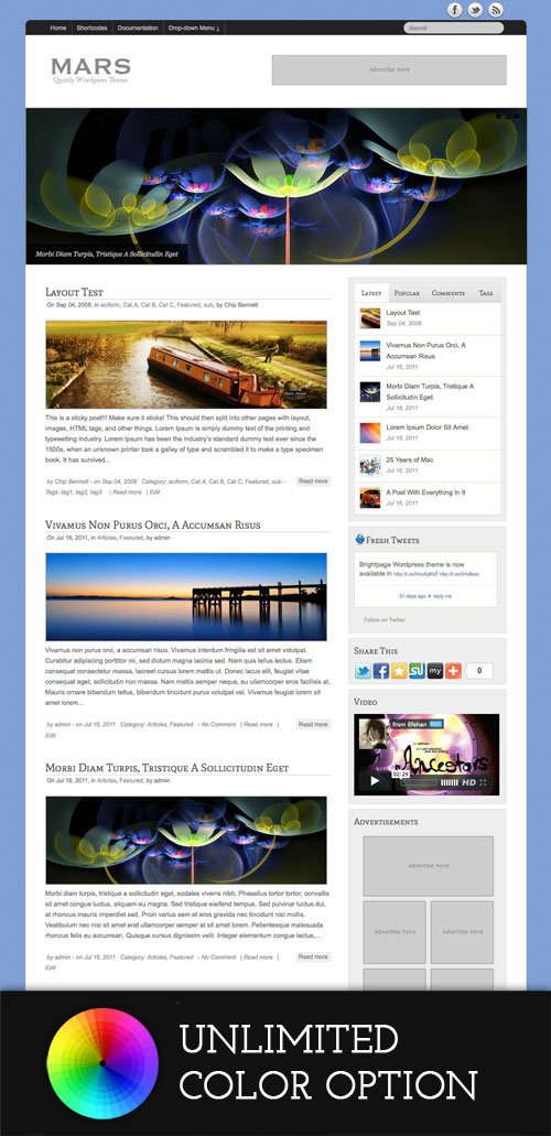 Mars wordpress theme