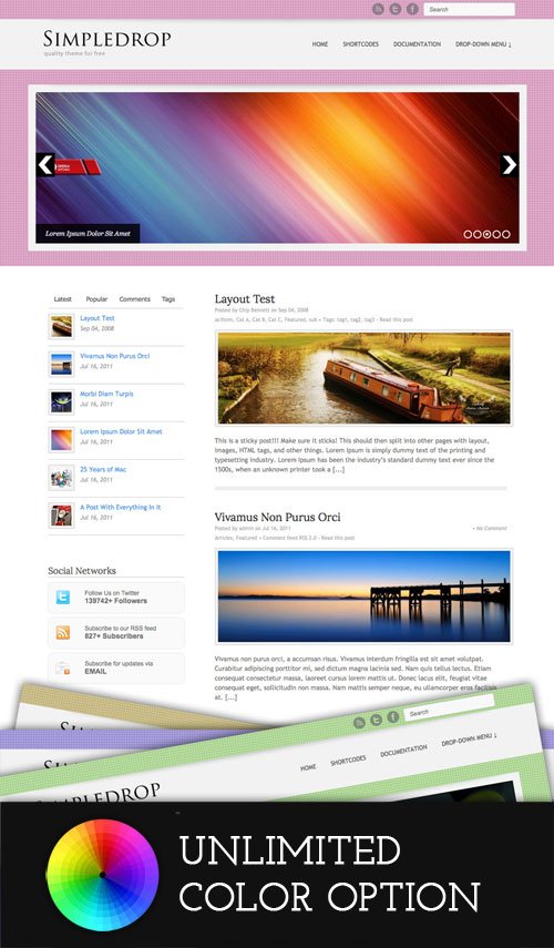 Simpledrop wordpress theme