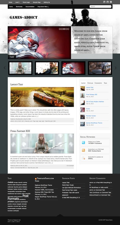 Games-Addict wordpress theme