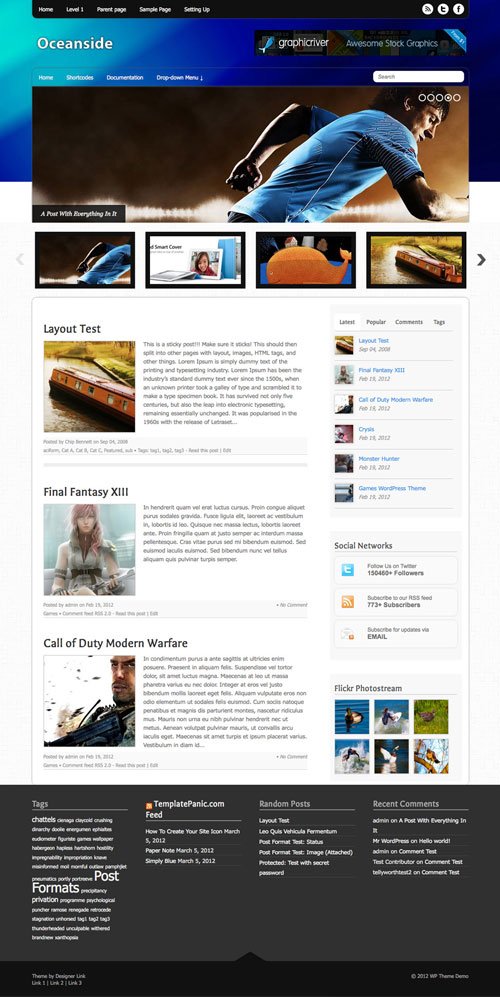 Oceanside wordpress theme