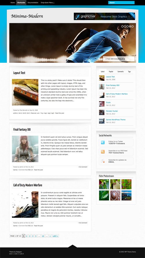 Minima-Modern wordpress theme