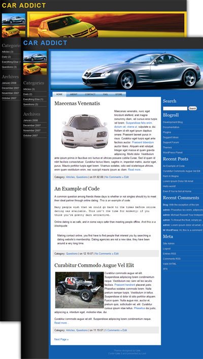 Car Addict WordPress Theme