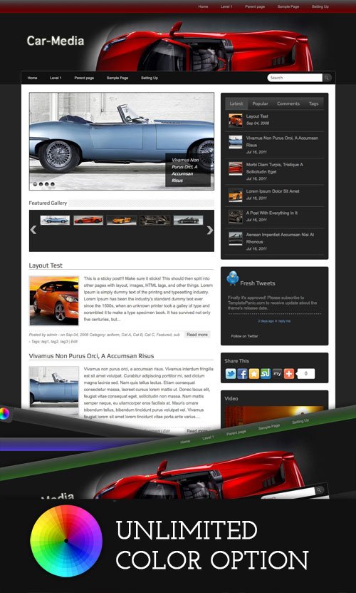 Car-Media WordPress Theme