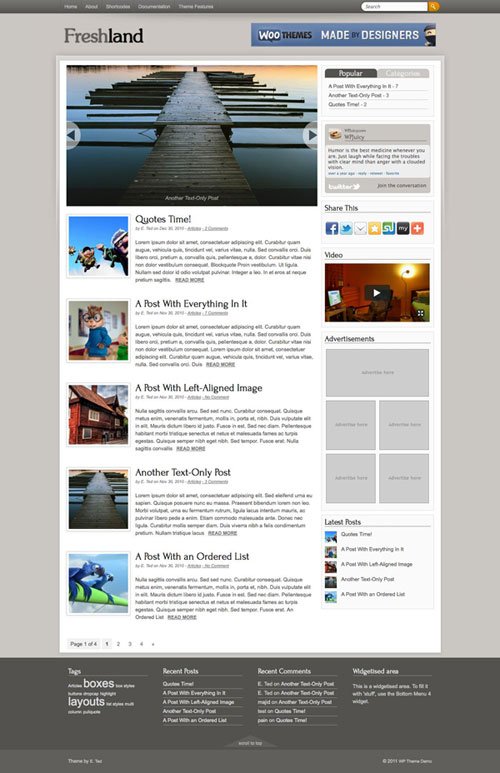 Freshland WordPress Theme