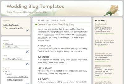 Wedding Blog Templates